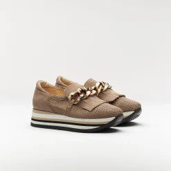 CADIE TASSEL LOAFER TAUPE SUEDE