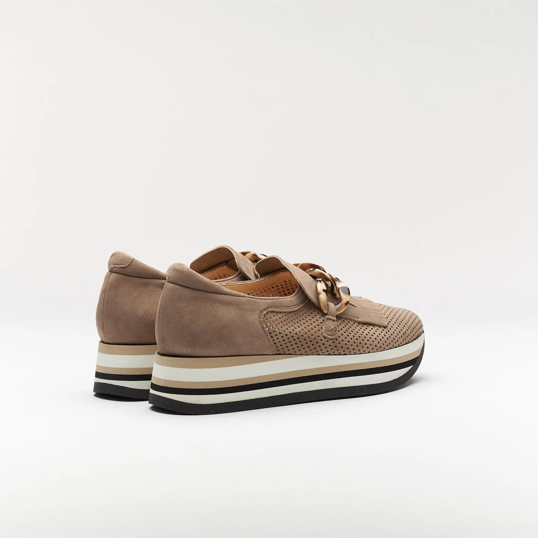 CADIE TASSEL LOAFER TAUPE SUEDE