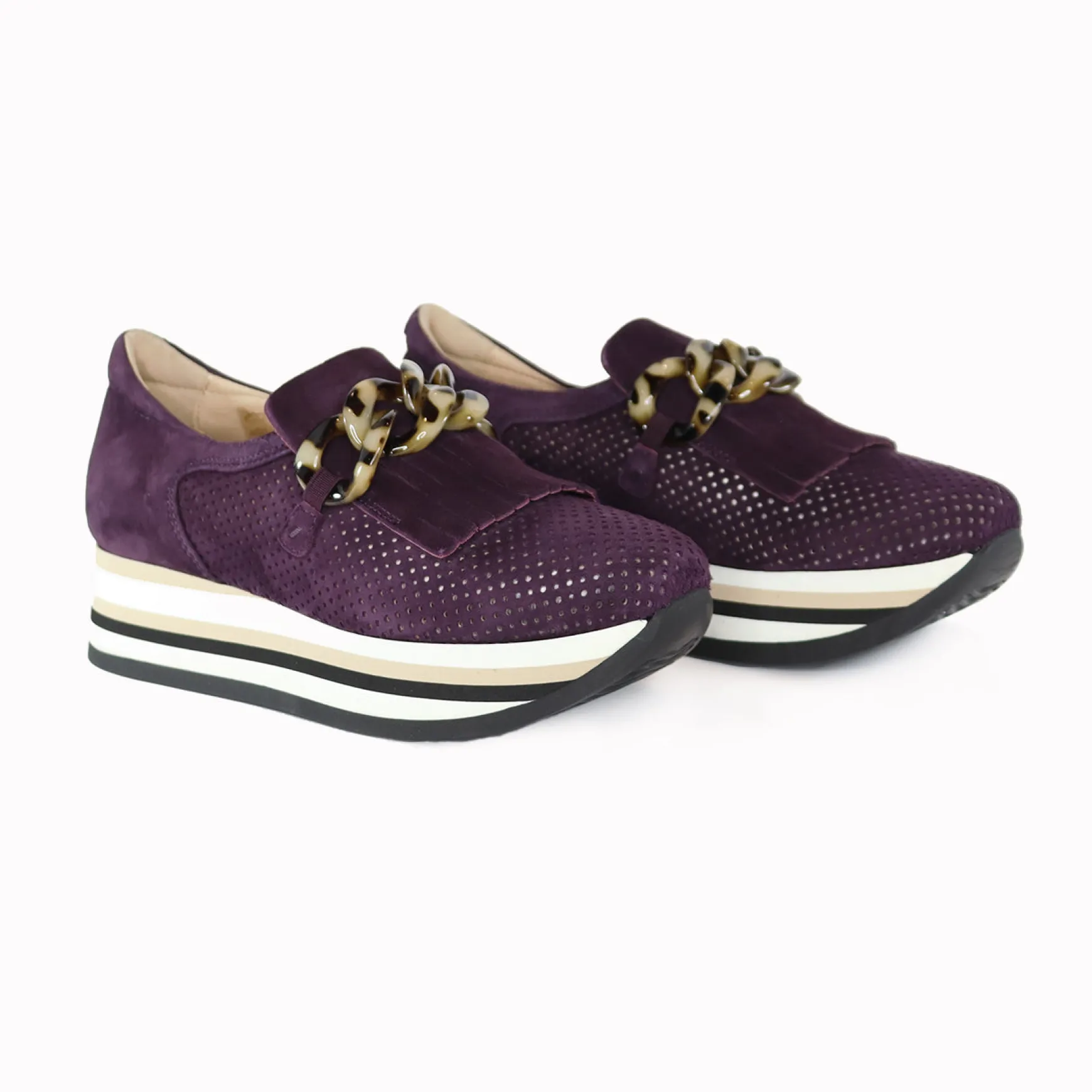CADIE TASSEL PRUGNA SUEDE