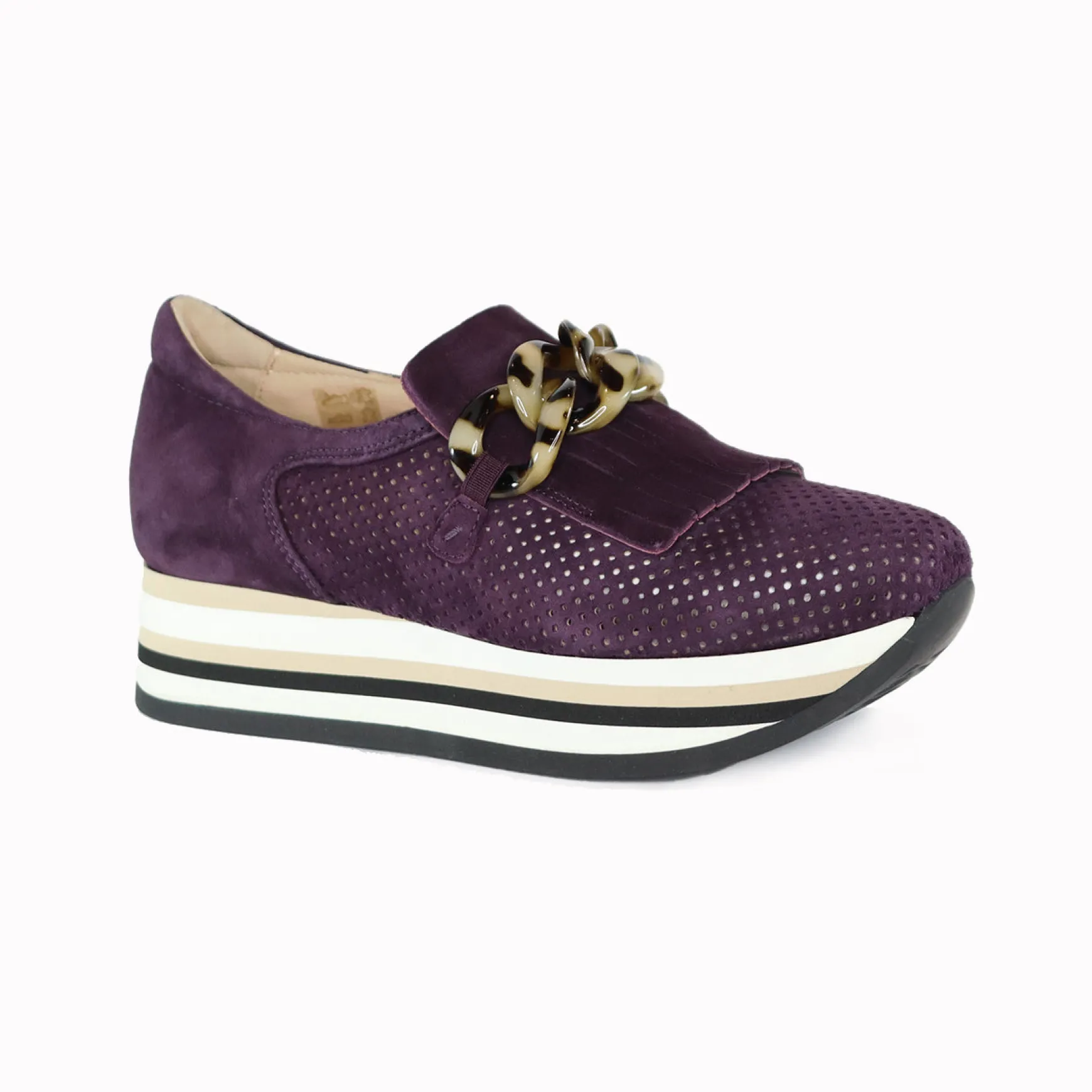 CADIE TASSEL PRUGNA SUEDE