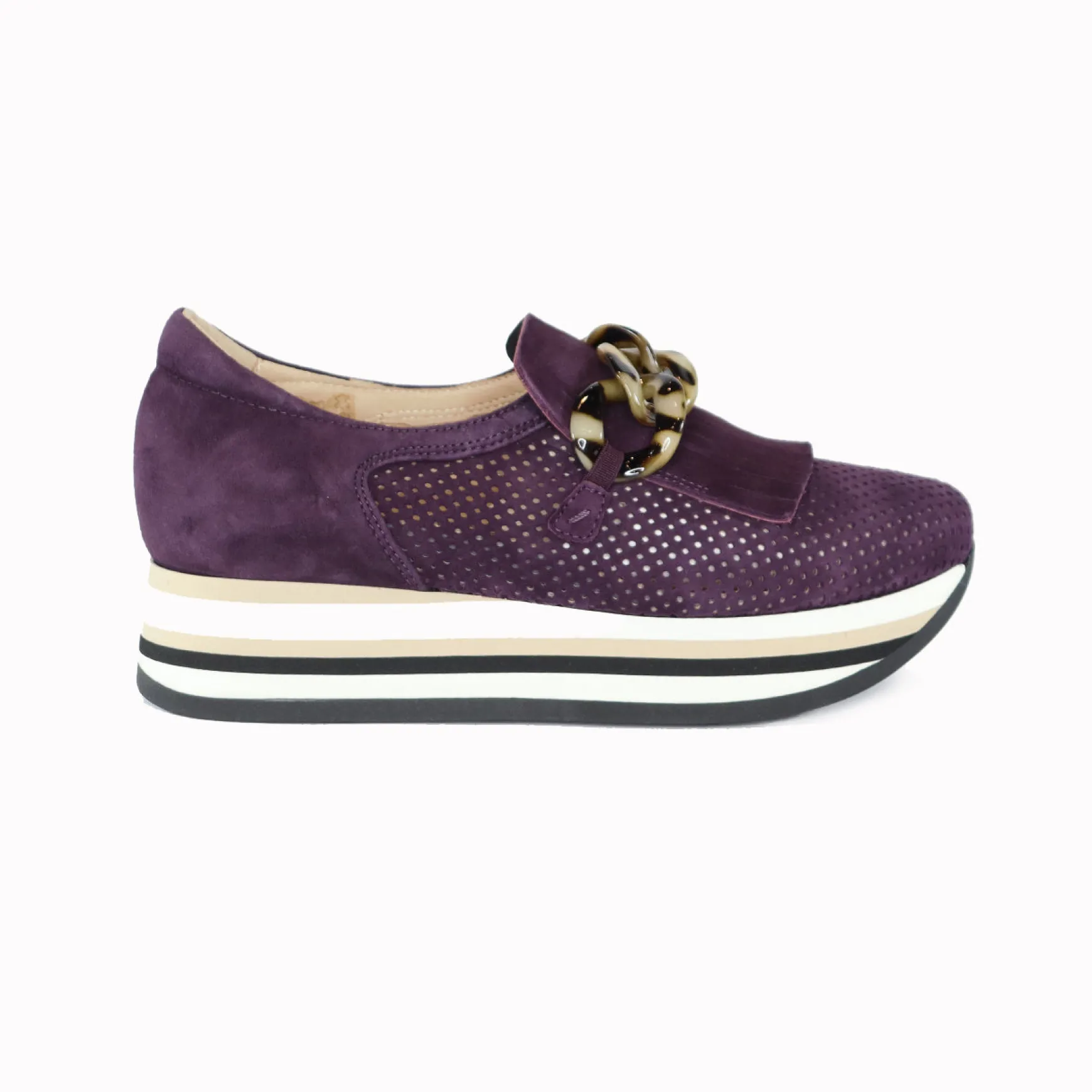 CADIE TASSEL PRUGNA SUEDE