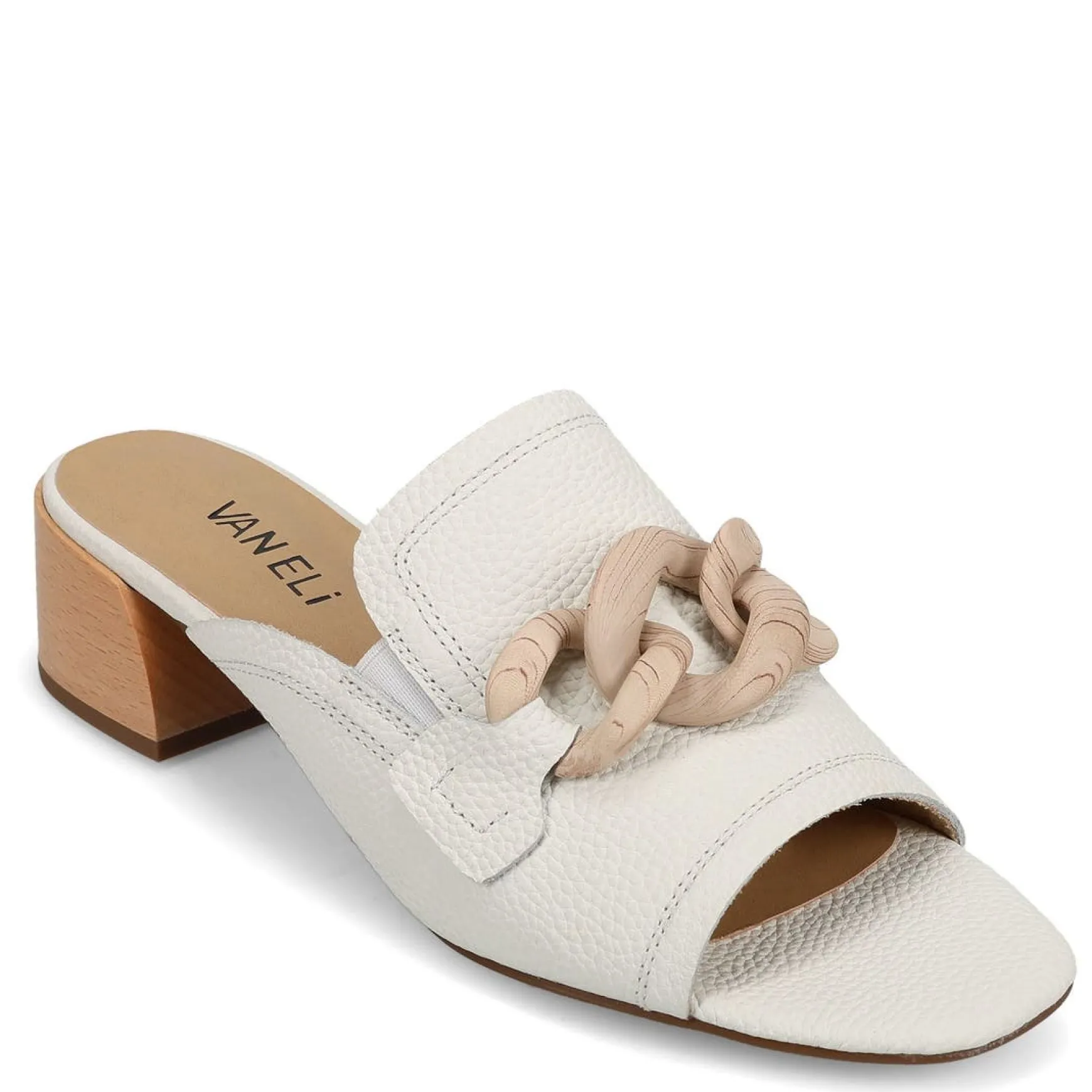CANNIA WHITE MILLED LEATHER