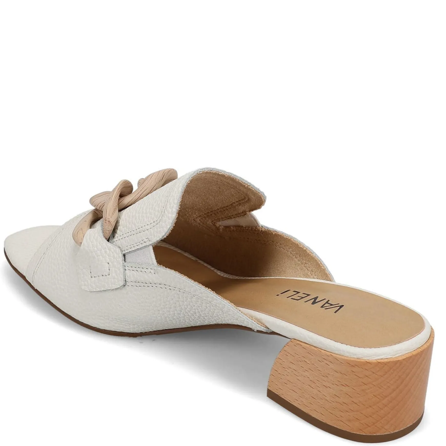 CANNIA WHITE MILLED LEATHER