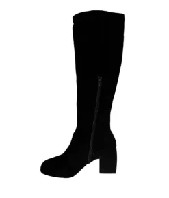 CAROLYN BLACK STRETCH SUEDE