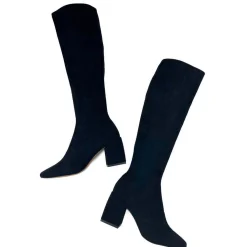 CAROLYN BLACK STRETCH SUEDE