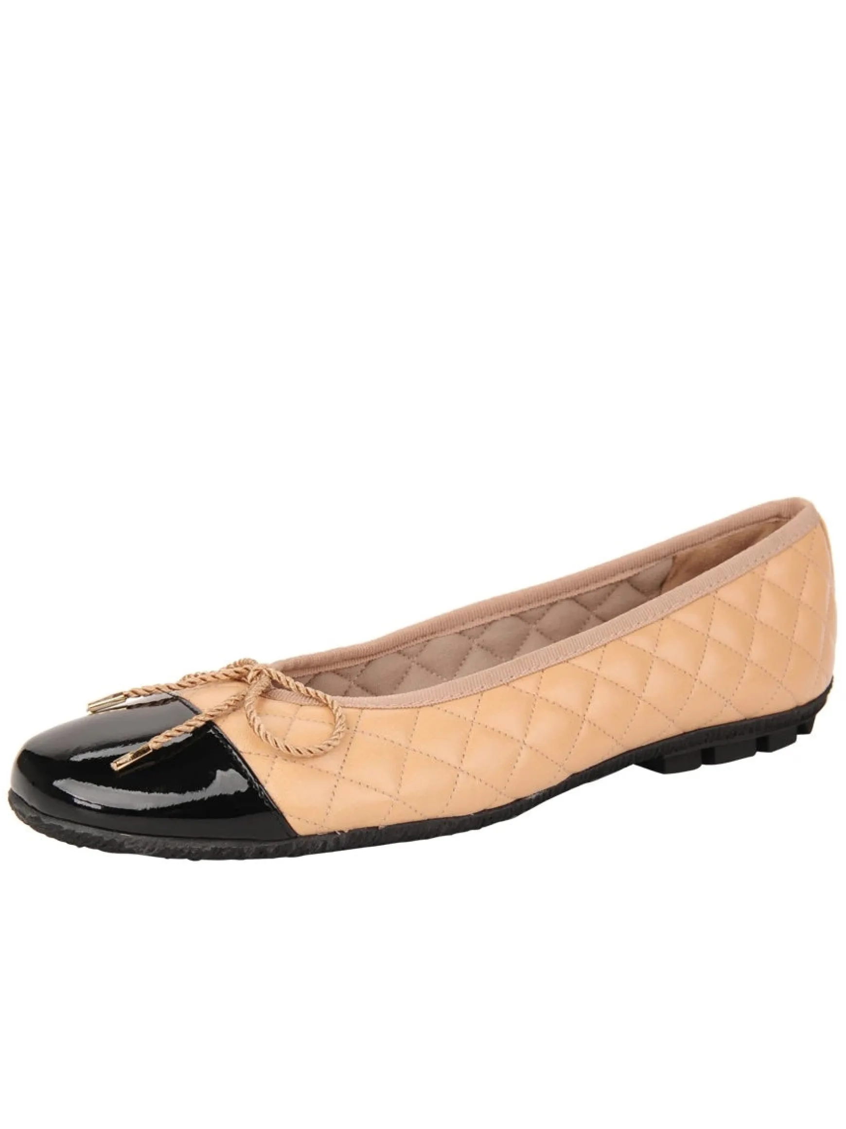 COZY BLK PATENT TOE/BEIGE