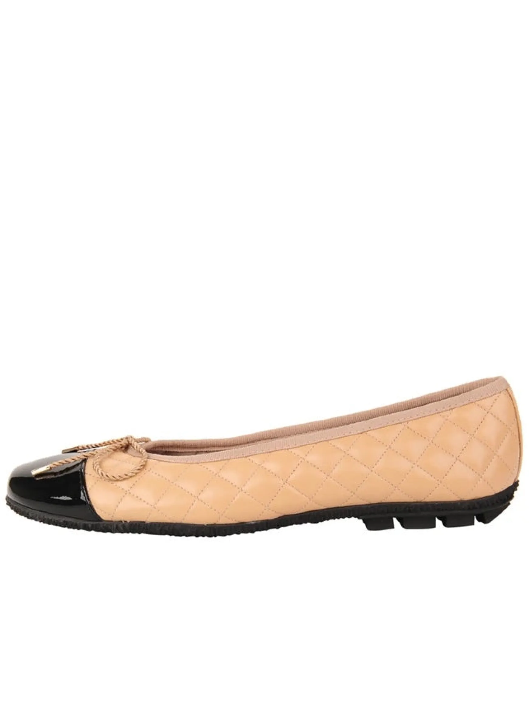 COZY BLK PATENT TOE/BEIGE