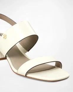 DOUBLE T HEEL SANDAL LIGHT CREAM