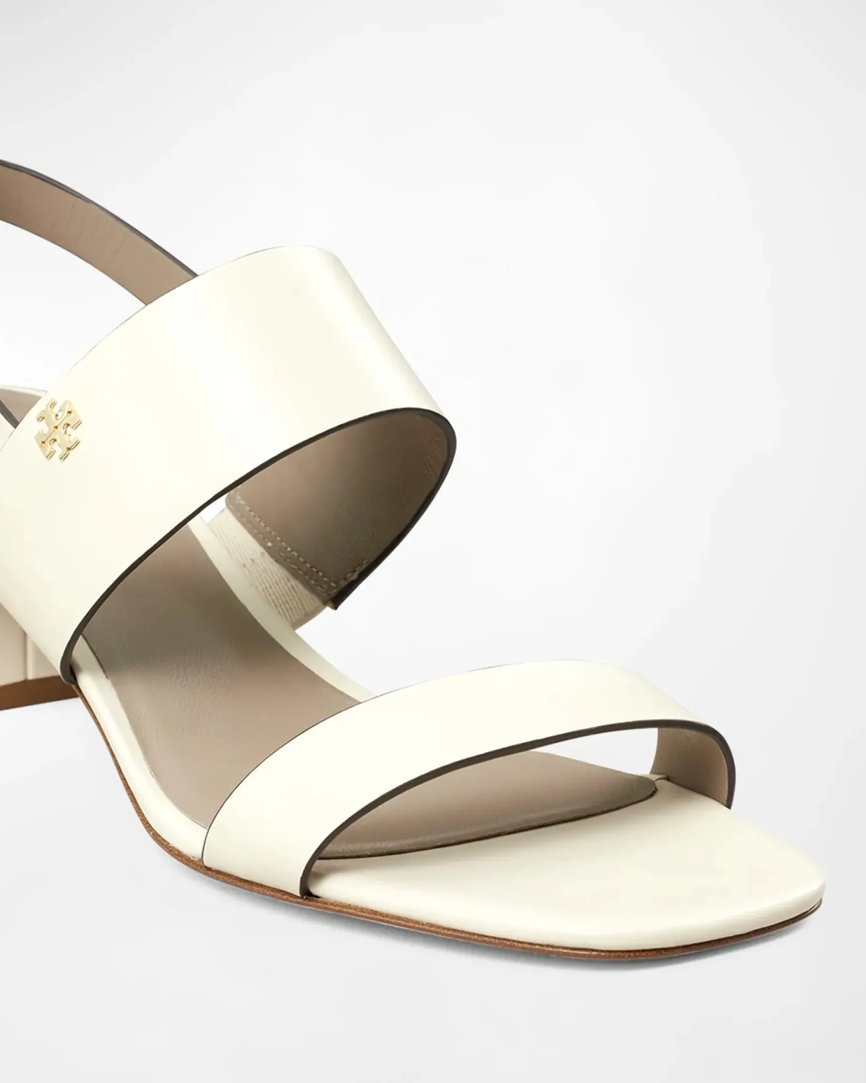DOUBLE T HEEL SANDAL LIGHT CREAM