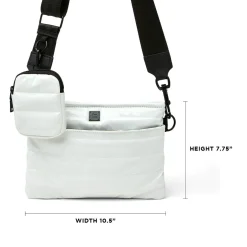 DOWNTOWN CROSSBODY WHITE PATENT