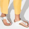 GIZEH BIG BUCKLE WHITE LEATHER