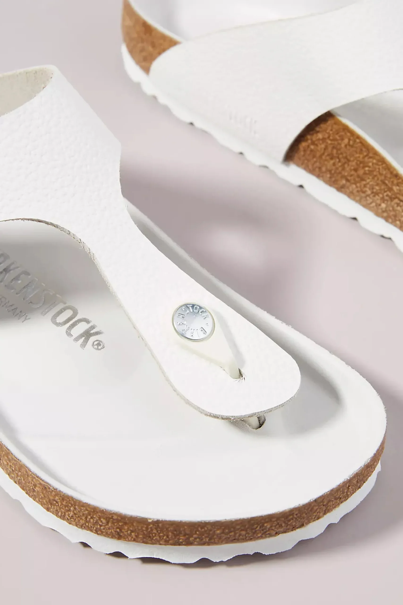 GIZEH BIG BUCKLE WHITE LEATHER