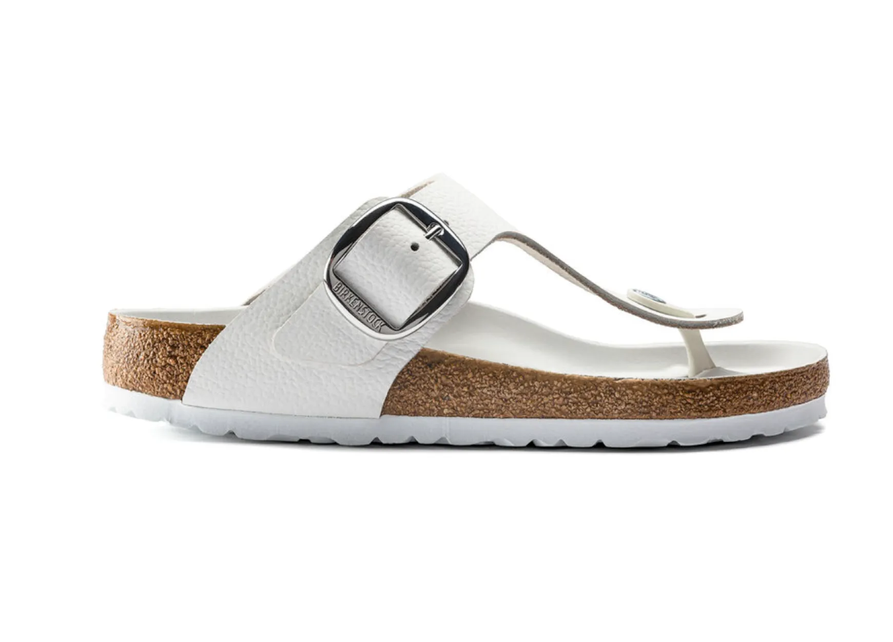 GIZEH BIG BUCKLE WHITE LEATHER