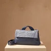 HEDI BAGUETTE NAVY CROCCO