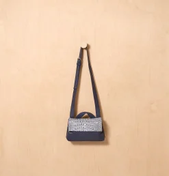 HEDI BAGUETTE NAVY CROCCO