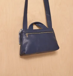 HEDI BAGUETTE NAVY CROCCO