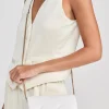 KIRA DIAMOND QUILT CHAIN WALLET BLANC