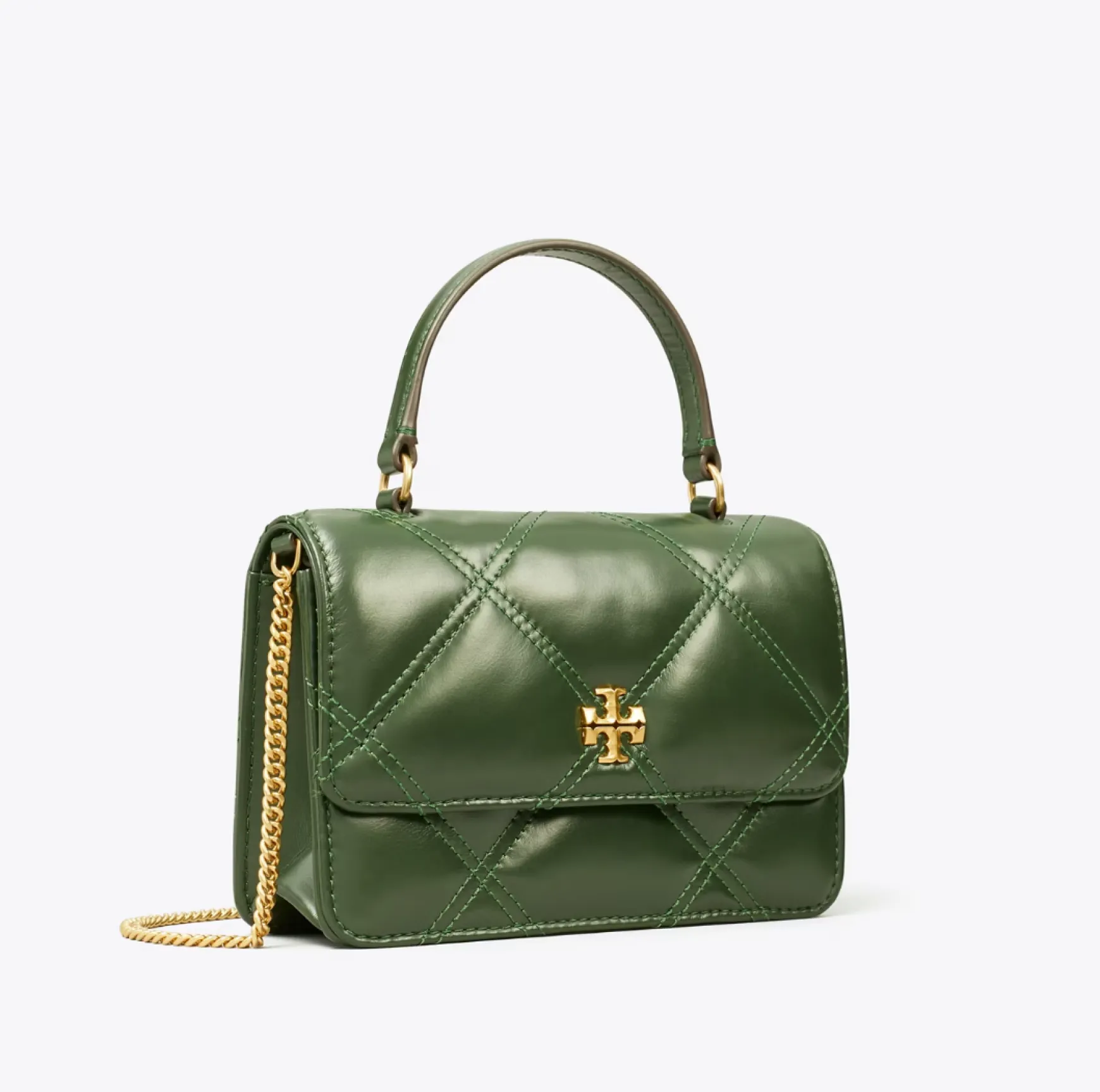 KIRA DIAMOND QUILT MINI TOP HANDLE BASIL
