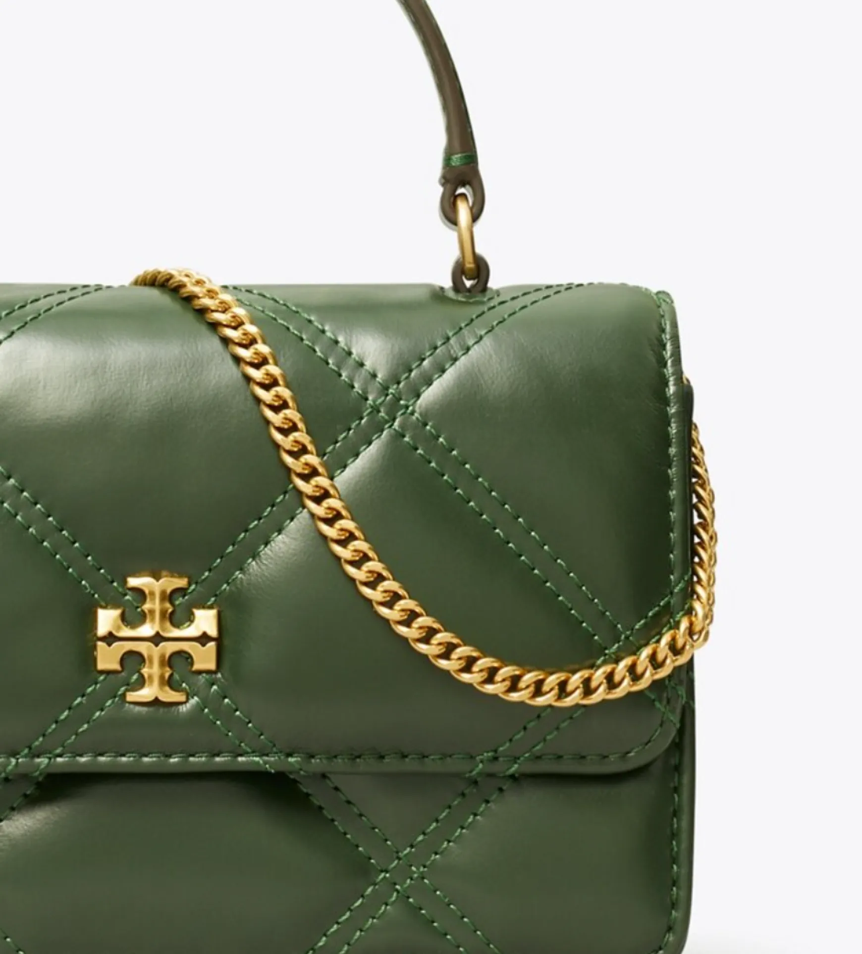 KIRA DIAMOND QUILT MINI TOP HANDLE BASIL