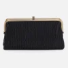 LAUREN PLEATED BLACK LEATHER