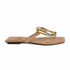 LINQUES TAN SUEDE /GOLD