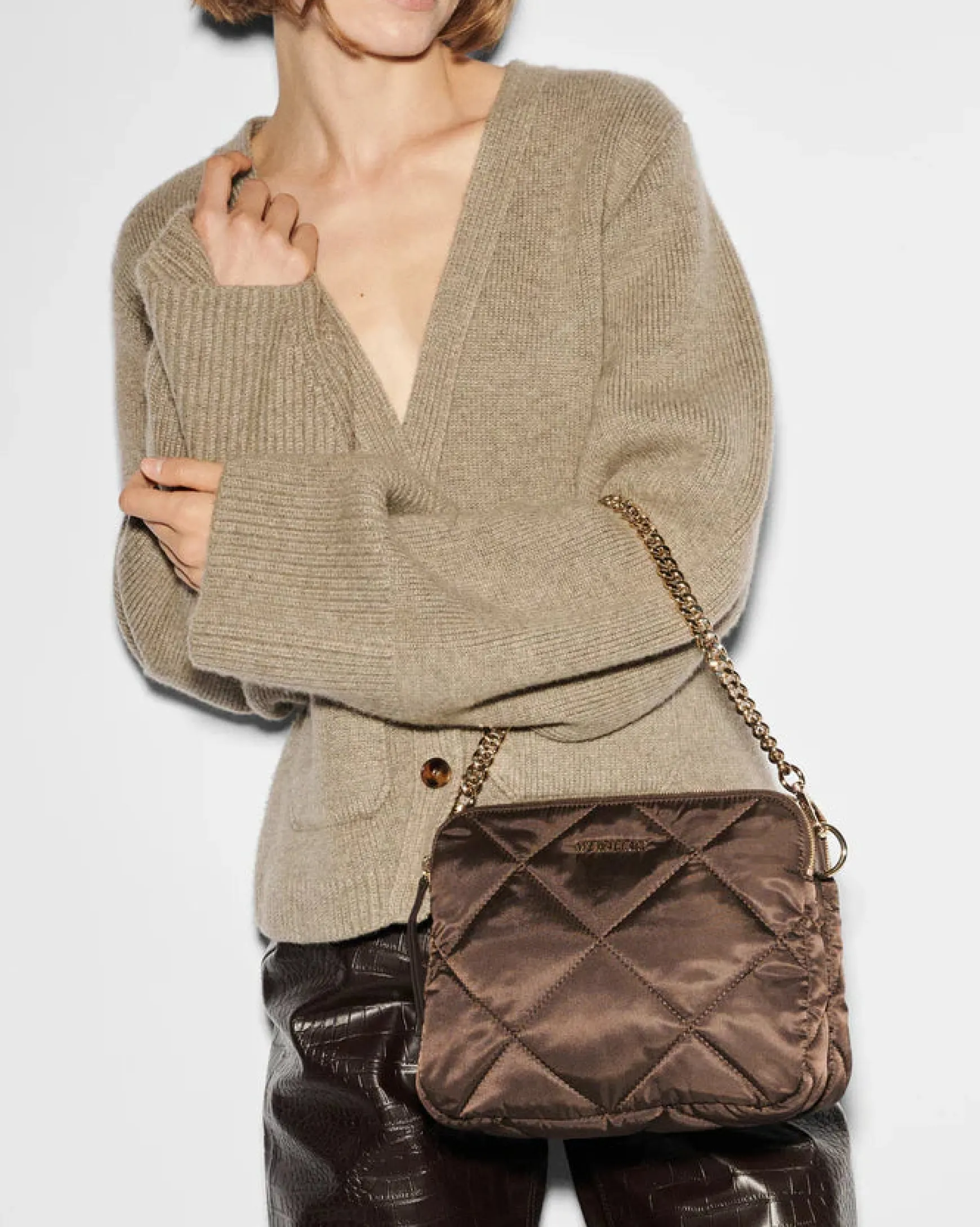 MADISON QUILTED CROSSBODY WALNUT