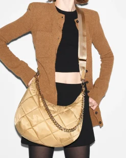 MADISON QUILTED SHOULDER CAMEL