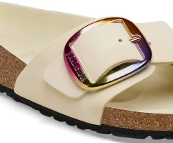 MADRID BIG BUCKLE ECRU NUBUCK W/IRIDESCENT BUCKLE