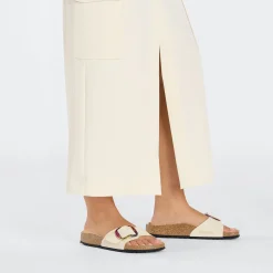 MADRID BIG BUCKLE ECRU NUBUCK W/IRIDESCENT BUCKLE