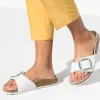 MADRID BIG BUCKLE WHITE LEATHER