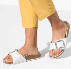 MADRID BIG BUCKLE WHITE LEATHER
