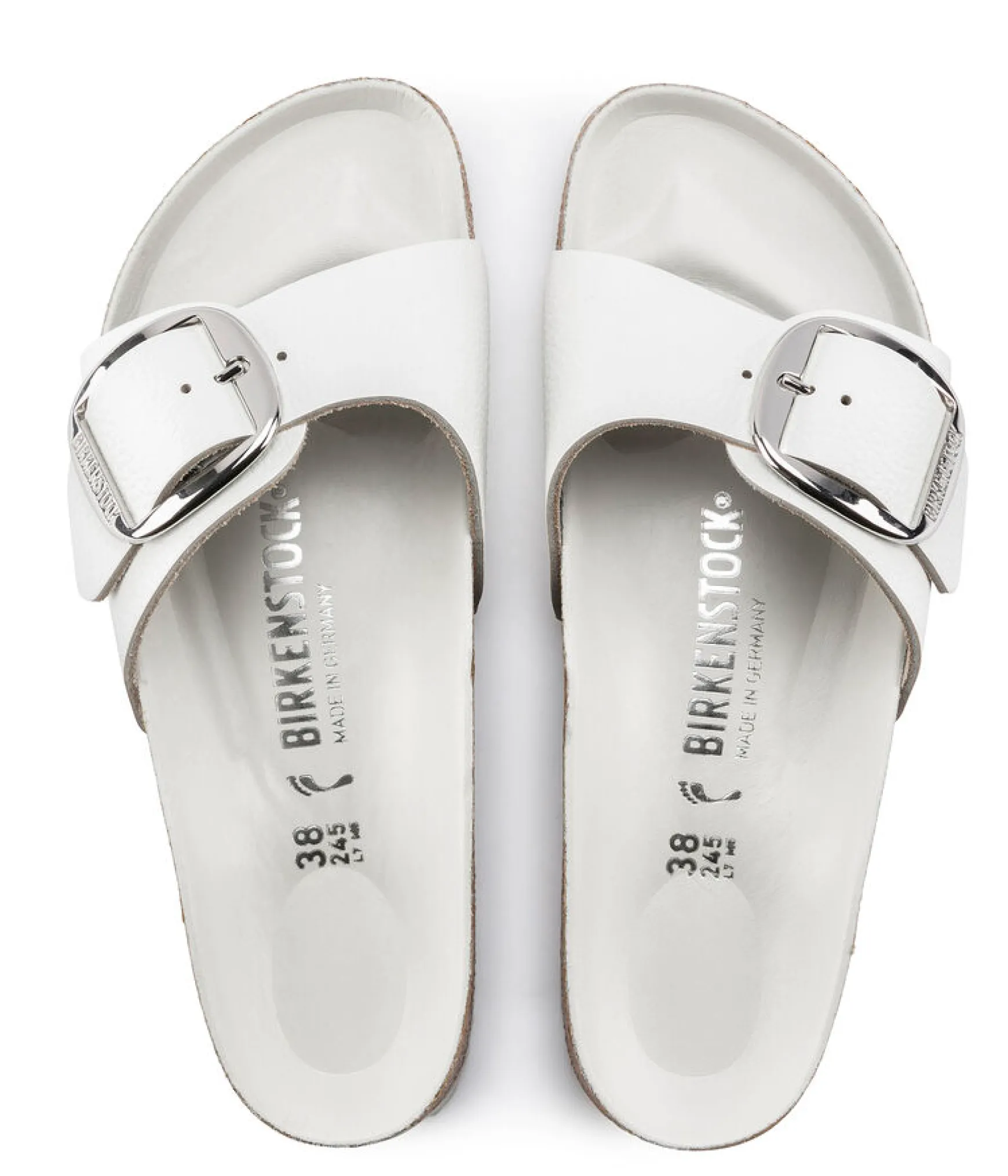 MADRID BIG BUCKLE WHITE LEATHER