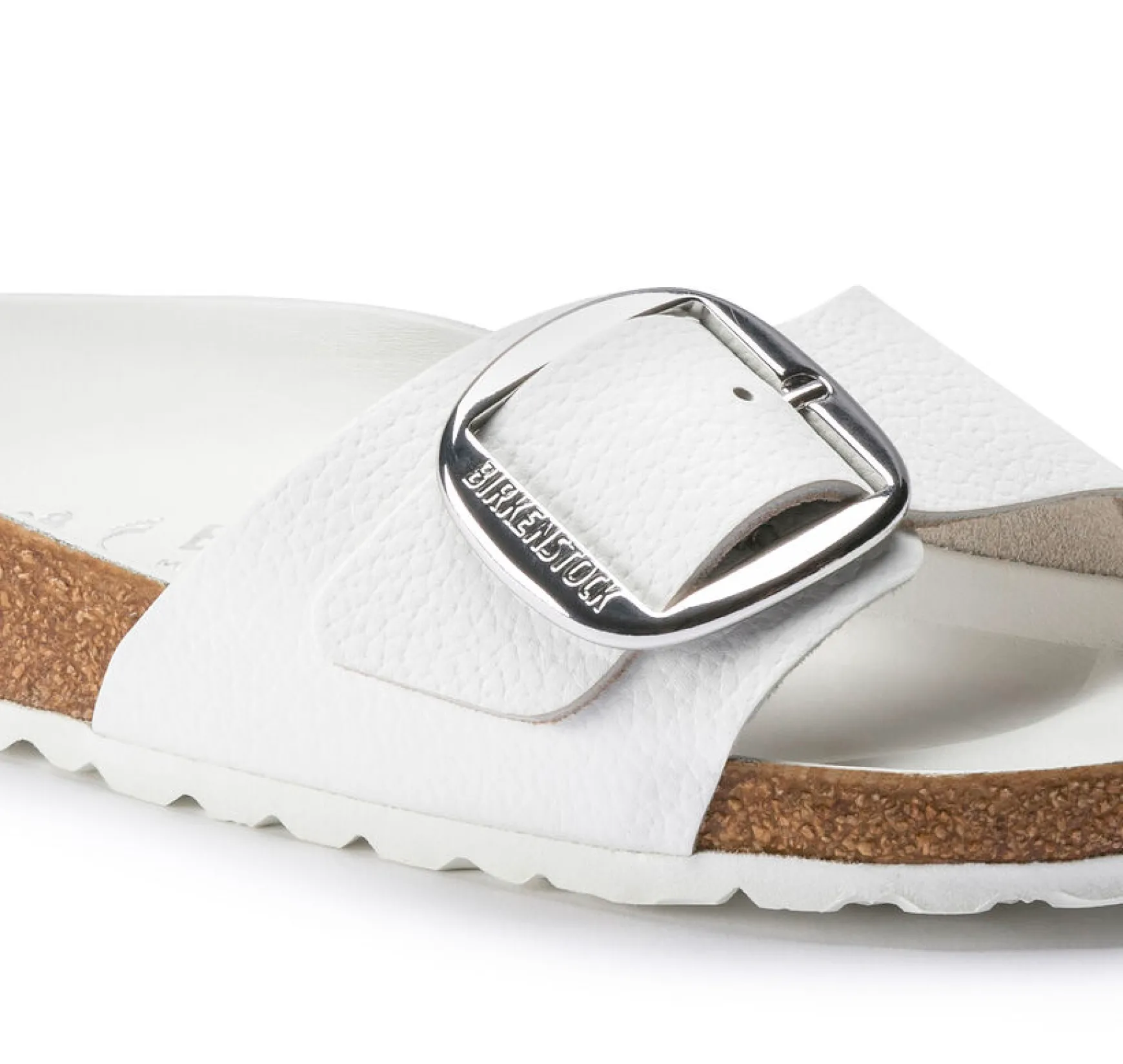 MADRID BIG BUCKLE WHITE LEATHER