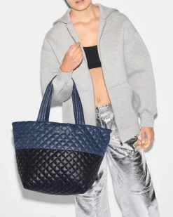 METRO MEDIUM TOTE DELUXE BLACK/NAVY