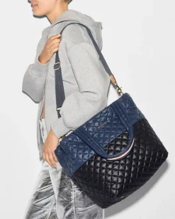 METRO MEDIUM TOTE DELUXE BLACK/NAVY