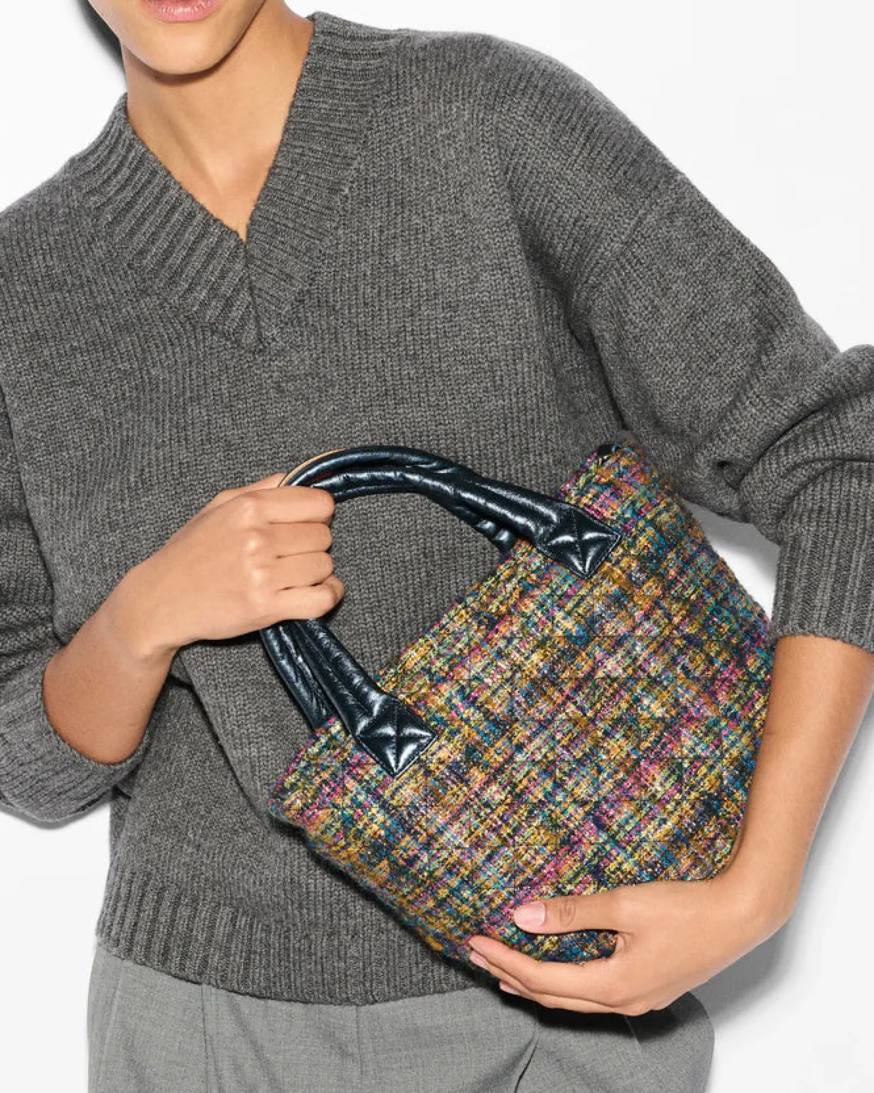 METRO MINI TOTE MULTI GOLD TWEED