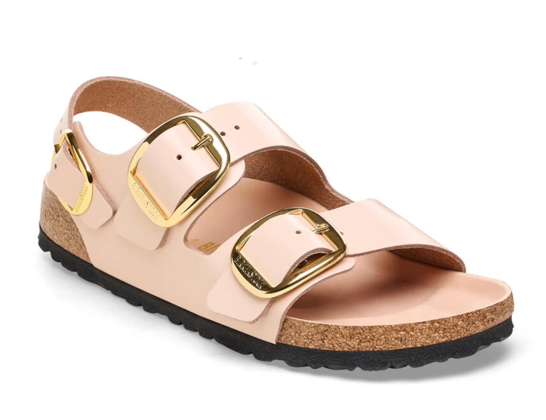 MILANO BIG BUCKLE HIGH SHINE BEIGE