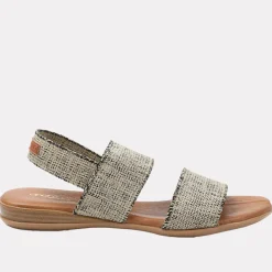 NIGELLA BLACK/BEIGE LINEN ELASTIC