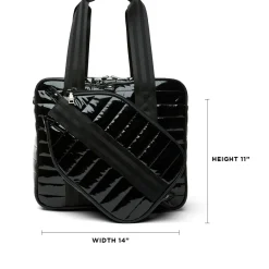 PICKLEBALL BAG BLACK PATENT
