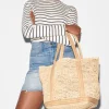 RAFFIA MEDIUM TOTE CAMEL