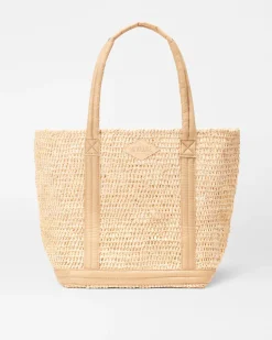 RAFFIA MEDIUM TOTE CAMEL