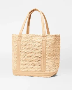 RAFFIA MEDIUM TOTE CAMEL