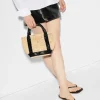 RAFFIA MINI TOTE BLACK LACQUER