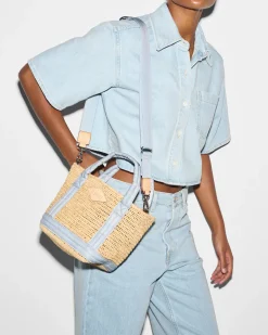 RAFFIA MINI TOTE CHAMBRAY