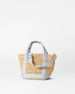RAFFIA MINI TOTE CHAMBRAY