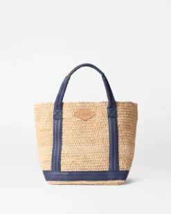 RAFFIA SMALL TOTE NAVY