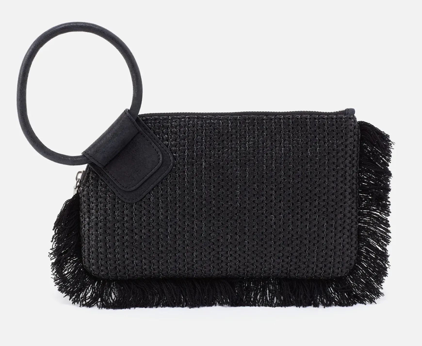 SABLE BLACK RAFFIA WITH FRINGE