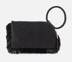 SABLE BLACK RAFFIA WITH FRINGE