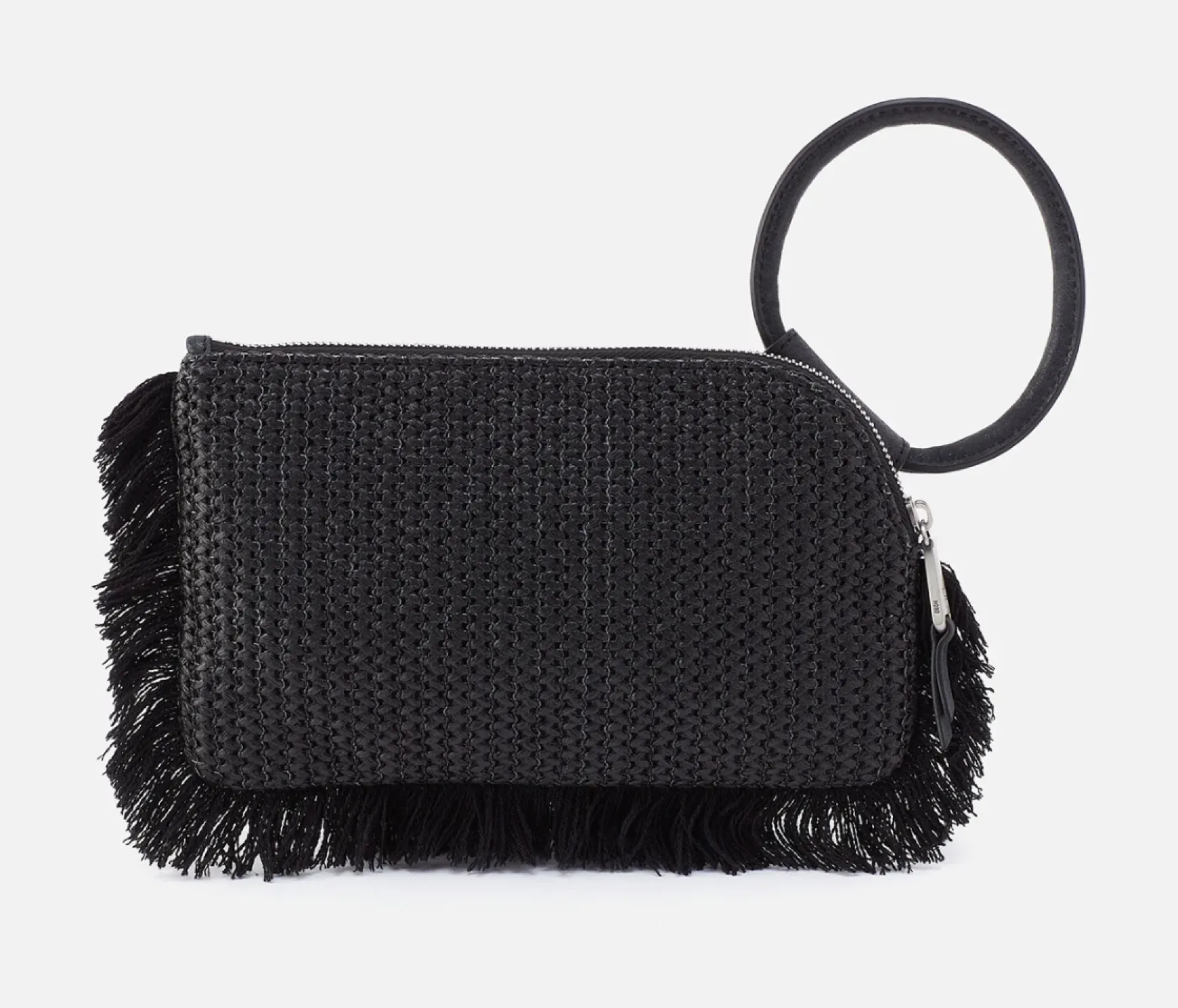 SABLE BLACK RAFFIA WITH FRINGE