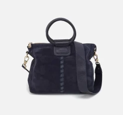 SHEILA MEDIUM SATCHEL NAVY SUEDE